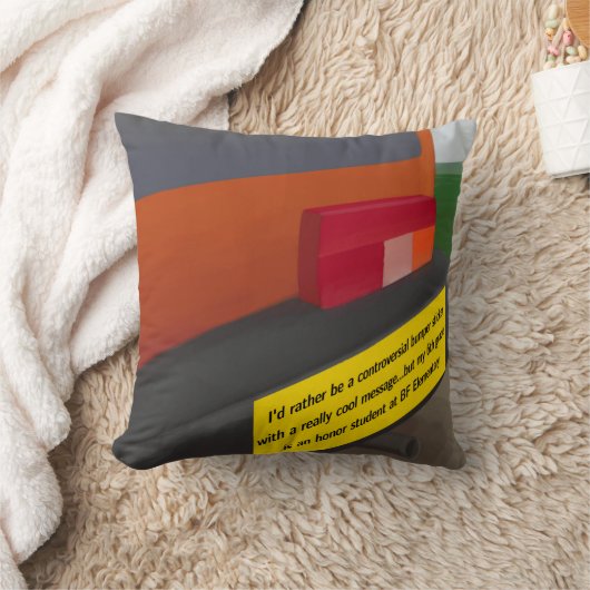 不機嫌なバンパーステッカーおもしろい装飾用クッション クッション (ブランケット)