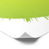 不機嫌なファジー梨顔おもしろいフルーツキャラクター ポスター (角)