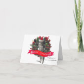 不機嫌なフクロウのクリスマス ノートカード (裏面)