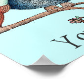 不機嫌なフクロウの子ども向けポスター ポスター (角)