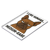 不機嫌なブルドッグ。反社会的動物 ノートブック (左側)