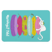 不機嫌なプリンセスキャットとピー漫画冷蔵庫用マグネット マグネット (横)