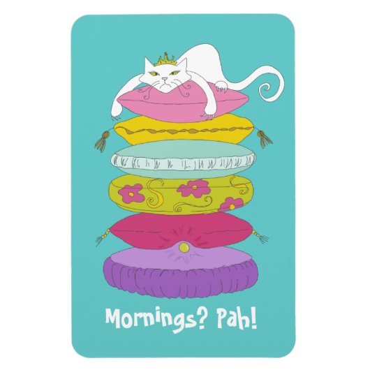 不機嫌なプリンセスキャットとピー漫画冷蔵庫用マグネット マグネット (縦)