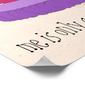 不機嫌なプリンセスキャットと豆のカラフルポスター ポスター (角)