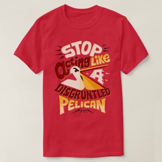 不機嫌なペリカン Tシャツ (デザイン正面)