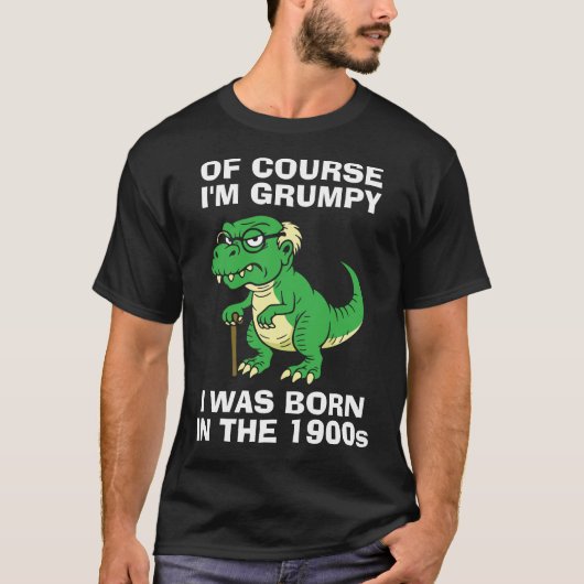 不機嫌なミレニアル世代かベビーブーマーのティラノサウルス Tシャツ (正面)