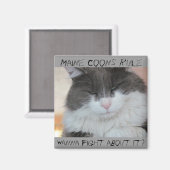 不機嫌なメーヌクーンキャット マグネット (正面/裏面)