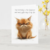 不機嫌なユーモアあなたの誕生日は最も幸せな日である カード (黄色い花)