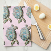 不機嫌な亀 –  キッチンタオル (四つ折り)