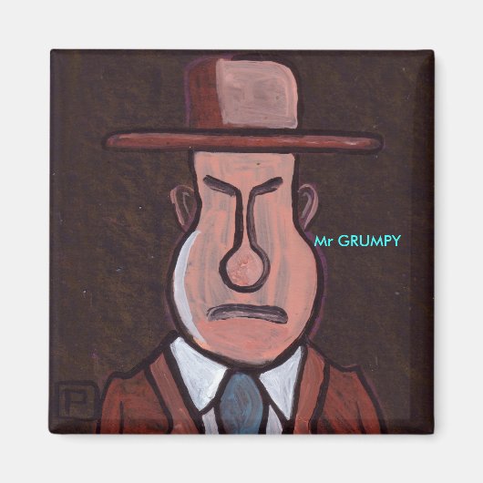 不機嫌な人 マグネット (正面)