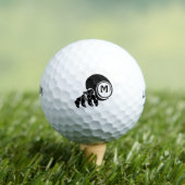 不機嫌な仙人カニシルエットモノグラム ゴルフボール (インサイチュ 木)