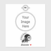 不機嫌な仙人カニシルエットモノグラム シール (シート)