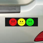 不機嫌な信号のトリオ バンパーステッカー (車上)