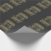 不機嫌な古いオートバイライダー皮肉なサイクリングパパ ラッピングペーパー (角)