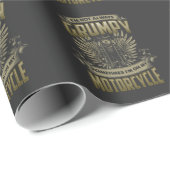 不機嫌な古いオートバイライダー皮肉なサイクリングパパ ラッピングペーパー (ロールコーナー)