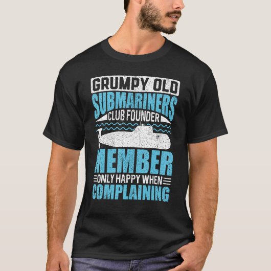 不機嫌な古い潜水艦USA退役軍人退役軍人s日 Tシャツ (正面)