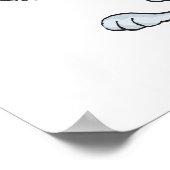 不機嫌な叫び声を上げるウサギ ポスター (角)