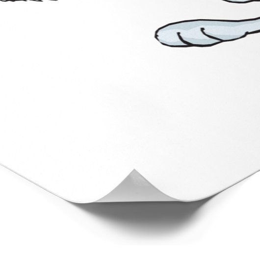 不機嫌な叫び声を上げるウサギ ポスター (角)