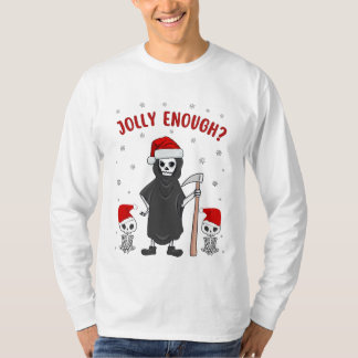 不機嫌な可愛い不気味なサンタおもしろい、クリスマス Tシャツ