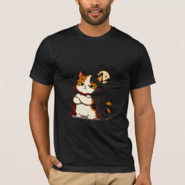 不機嫌な吸血鬼猫のハロウィン Tシャツ