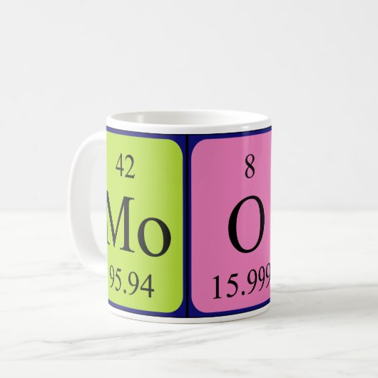 不機嫌な周期表の単語のマグ コーヒーマグカップ (正面左)