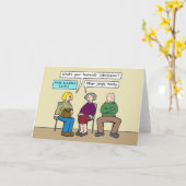 不機嫌な夫のユーモア。 カード (黄色い花)