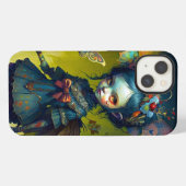 不機嫌な妖精のピクシー幻想芸術 iPhoneケース (裏面横)