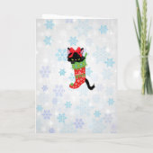 不機嫌な子猫バーHumbugパーソナライズ名クリスマス シーズンカード (裏面)