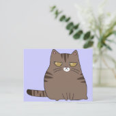 不機嫌な子猫 ポストカード (スタンド正面)