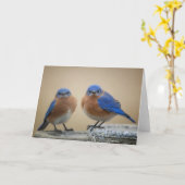 不機嫌な小男 カード (黄色い花)