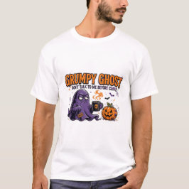 不機嫌な幽霊の面白いハロウィンTシャツ Tシャツ