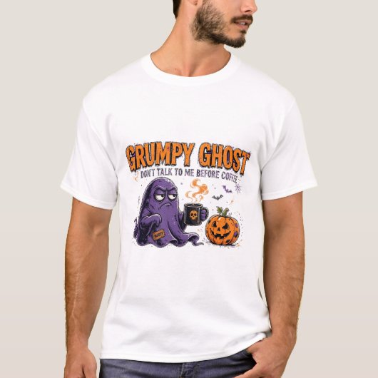 不機嫌な幽霊Tシャツ Tシャツ (正面)