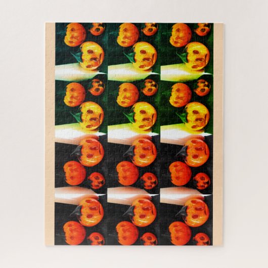 不機嫌な怖いハロウィーンカボチャ ジグソーパズル (縦)