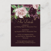 不機嫌な情熱 |ドラマチックな紫色のワインの宿泊施設 エンクロージャーカード (正面)