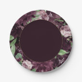 不機嫌な情熱 |ドラマティックパープルワインバラリース ペーパープレート (正面)