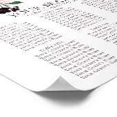 不機嫌な情熱 |パープルフローラガーランドの座席表 ポスター (角)