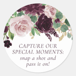 不機嫌な情熱 |使い捨て紫の劇的なカメラ ラウンドシール