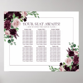 不機嫌な情熱 |紫色のイベントシート表 ポスター