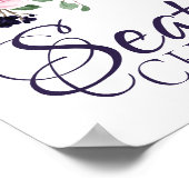 不機嫌な情熱 |紫色のフローラシーティングチャートの記号 ポスター (角)