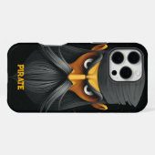 不機嫌な海賊ポートレート iPhoneケース (裏面横)