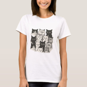 不機嫌な漫画猫 Tシャツ