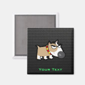 不機嫌な犬が～にお洒落ついて マグネット (正面/裏面)