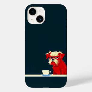 不機嫌な犬のコーヒータイム – かわいいミニマリスト電話Cas Case-Mate iPhone 14ケース