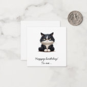 不機嫌な猫おもしろいハッピーバースデー ノートカード (正面/裏面インサイチュ)