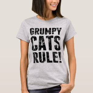 不機嫌な猫が支配する! Tシャツ