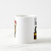 不機嫌な猫とあふれた猫砂箱 - 冗談めいた コーヒーマグカップ (中央)