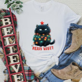 不機嫌な猫のクリスマスシャツ Tシャツ