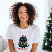 不機嫌な猫のクリスマスシャツ Tシャツ