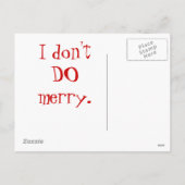 不機嫌な猫のクリスマスポストカード シーズンポストカード (裏面)