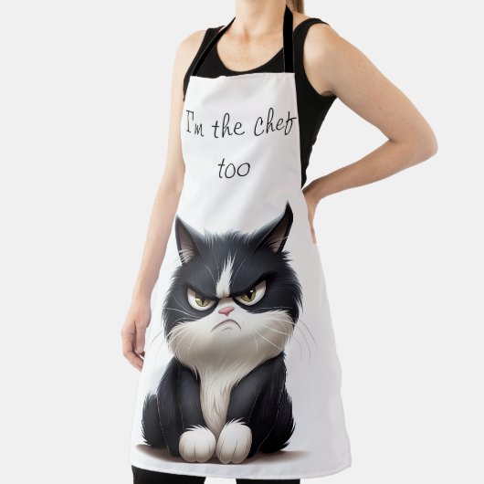 不機嫌な猫のシェフ エプロン (インサイチュ)